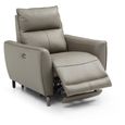 Brooke Electric Recliner Armchair - Taupe Leather