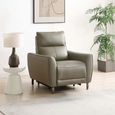 Brooke Electric Recliner Armchair - Taupe Leather