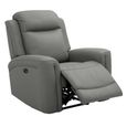 Henley Electric Recliner Armchair - Grey Leather