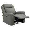 Henley Electric Recliner Armchair - Grey Leather