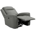 Henley Electric Recliner Armchair - Grey Leather