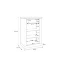Pontypool Shoe Cabinet - 1 Door - 1 Drawer - Dark Grey and Light Oak