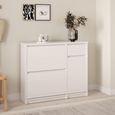 Naia Shoe Cabinet - 3 Door - 1 Drawer - White Gloss