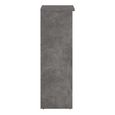 Naia Shoe Cabinet - 3 Door - 1 Drawer - Concrete and White Gloss