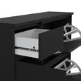 Naia Shoe Cabinet - 3 Door - 1 Drawer - Matt Black