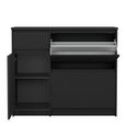 Naia Shoe Cabinet - 3 Door - 1 Drawer - Matt Black