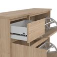 Naia Shoe Cabinet - 3 Door - 1 Drawer - Oak