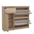 Naia Shoe Cabinet - 3 Door - 1 Drawer - Oak