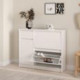 Naia Shoe Cabinet - 3 Door - 1 Drawer - White Gloss