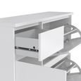 Naia Shoe Cabinet - 3 Door - 1 Drawer - White Gloss