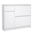 Naia Shoe Cabinet - 3 Door - 1 Drawer - White Gloss