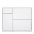 Naia Shoe Cabinet - 3 Door - 1 Drawer - White Gloss