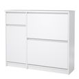 Naia Shoe Cabinet - 3 Door - 1 Drawer - White Gloss