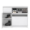 Naia Shoe Cabinet - 3 Door - 1 Drawer - White Gloss