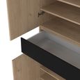 Naia Shoe Cupboard - Large - Oak and Black