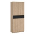 Naia Shoe Cupboard - Large - Oak and Black