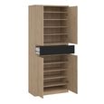 Naia Shoe Cupboard - Large - Oak and Black