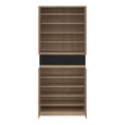 Naia Shoe Cupboard - Large - Oak and Black