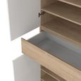 Naia Shoe Cupboard - Large - Oak and White