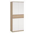 Naia Shoe Cupboard - Large - Oak and White