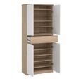Naia Shoe Cupboard - Large - Oak and White