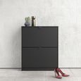 Shoe Cabinet - 2 Drawer - Black