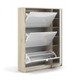 Shoe Cabinet - 1 Door - 3 Drawer - Oak
