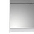 Shoe Cabinet - 4 Mirrored Door - White