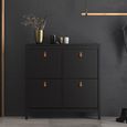 Barcelona Shoe Cabinet - 4 Drawer - Black