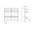 Barcelona Shoe Cabinet - 4 Drawer - White