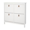Barcelona Shoe Cabinet - 4 Drawer - White