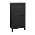 Barcelona Shoe Cabinet - 2 Door - Matt Black