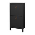 Barcelona Shoe Cabinet - 2 Door - Matt Black