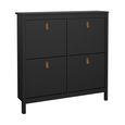 Barcelona Shoe Cabinet - 4 Drawer - Black