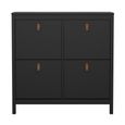 Barcelona Shoe Cabinet - 4 Drawer - Black