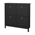 Barcelona Shoe Cabinet - 4 Drawer - Black