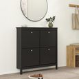 Madrid Shoe Cabinet - 4 Drawer - Black