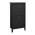 Madrid Shoe Cabinet - 2 Drawer - Door - Black