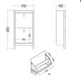 Madrid Shoe Cabinet - 2 Drawer - Door - Black