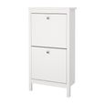 Madrid Shoe Cabinet - 2 Drawer - Door - White