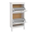Madrid Shoe Cabinet - 2 Drawer - Door - White