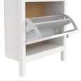 Madrid Shoe Cabinet - 2 Drawer - Door - White