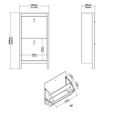 Madrid Shoe Cabinet - 2 Drawer - Door - White