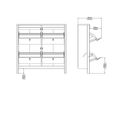 Madrid Shoe Cabinet - 4 Drawer - Black