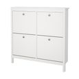 Madrid Shoe Cabinet - 4 Drawer - White