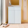 Alice Springs Shoe Cabinet - 2 Door - 1 Drawer - Compact - Light Grey