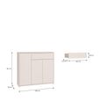 Alice Springs Shoe Cabinet - 3 Door - 1 Drawer - Sand