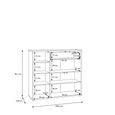 Alice Springs Shoe Cabinet - 3 Door - 1 Drawer - Sand