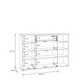 Alice Springs Shoe Cabinet - 4 Door - 1 Drawer - Sand