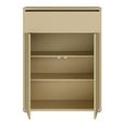 Alice Springs Shoe Cabinet - 2 Door - 1 Drawer - Compact - Butter Yellow